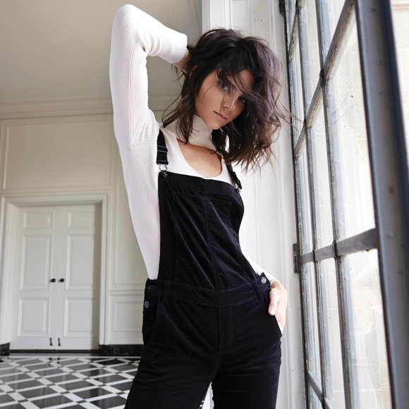 PACSUN Black Overall Jeans Sz 24 - Picture 2 of 14